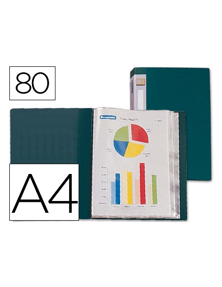 Carpeta liderpapel personaliza 31763 80 fundas polipropileno din a4 verde lomo personalizable