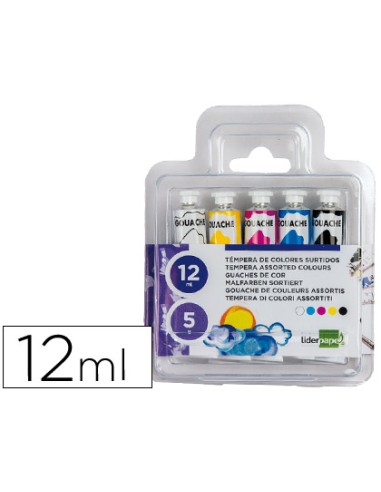 Tempera liderpapel en tubo de alumino de 12 ml...