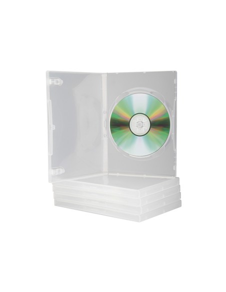 Caja dvd q-connect transparente pack de 5 unidades
