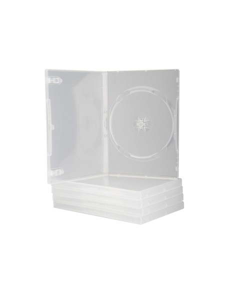 Caja dvd q-connect transparente pack de 5 unidades