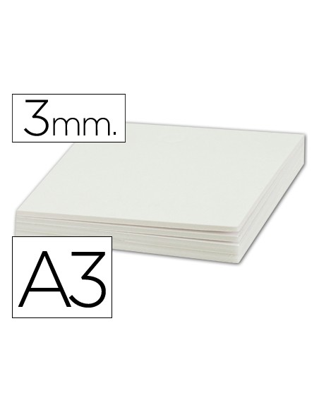 Carton pluma liderpapel blanco doble cara din a3 espesor 3mm