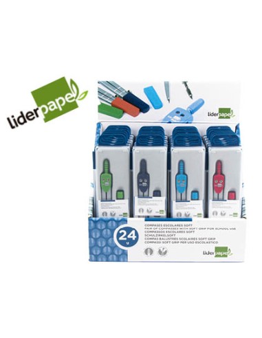 Compas liderpapel con mango extra soft colores...