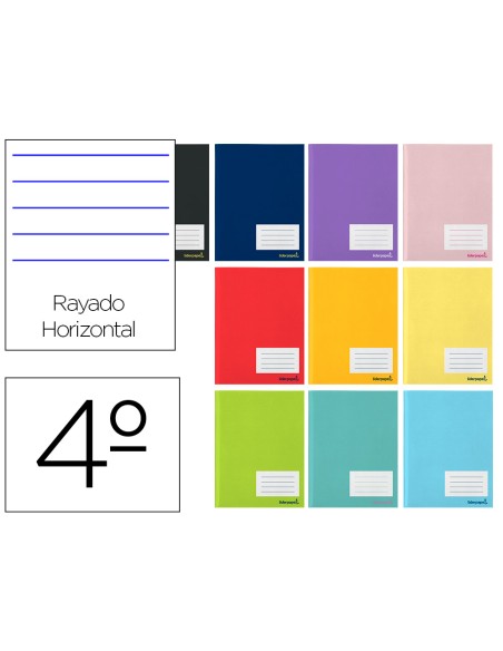 Libreta liderpapel smart a5 80 hojas 60gr horizontal con doble margen colores surtidos tapa blanda