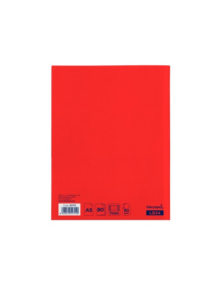 Libreta liderpapel smart a5 80 hojas 60gr horizontal con doble margen colores surtidos tapa blanda