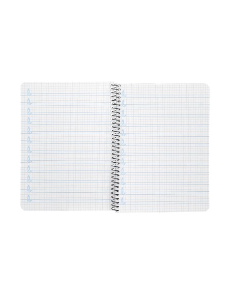 Cuaderno espiral liderpapel cuarto pautaguia tapa blanda 40h 75gr cuadro pautado 4mm c olores surtidos