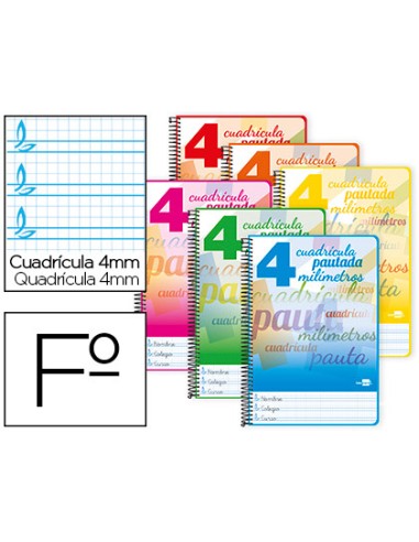 Cuaderno espiral liderpapel folio pautaguia...