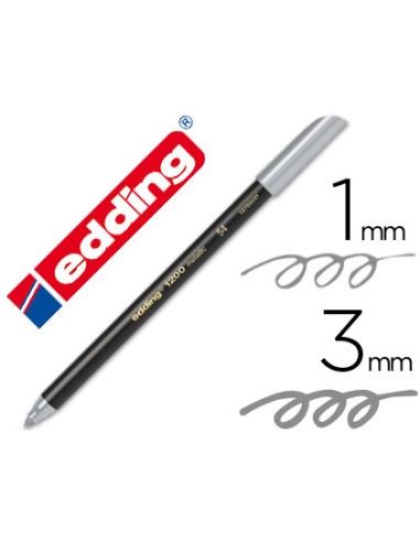Rotulador edding punta fibra 1200 plata n. 54...
