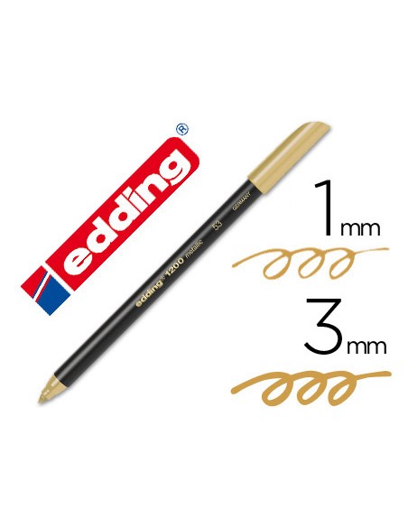 Rotulador edding punta fibra 1200 oro n. 53 punta redonda 1-3 mm