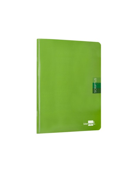 Libreta liderpapel scriptus a5 48 hojas 90gr cuadro 4mm con margen color verde