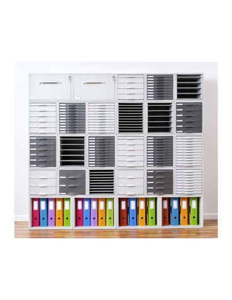 Fichero cajones de sobremesa archisystem 356x316x303 mm 3 cajones color gris