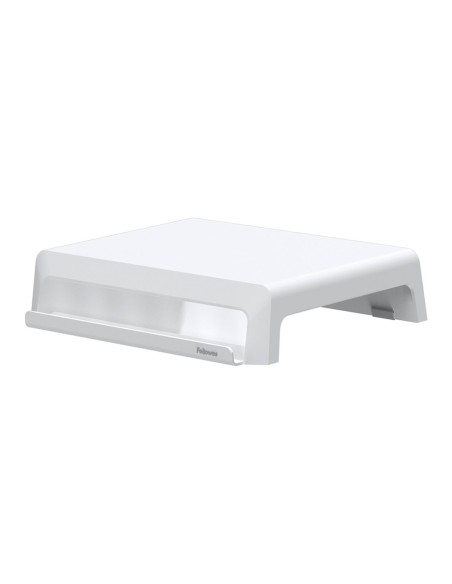 Soporte fellowes para monitor breyta 3 ajustes de altura hasta 30 kg 100% reciclable 350x300x80/118/155 mm blanco