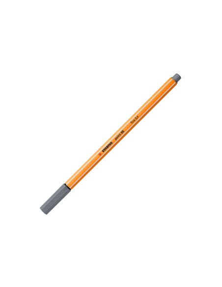 Rotulador stabilo punta de fib ra point 88 gris oscuro punta fina 0,4mm