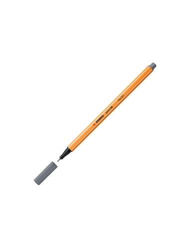Rotulador stabilo punta de fib ra point 88 gris...