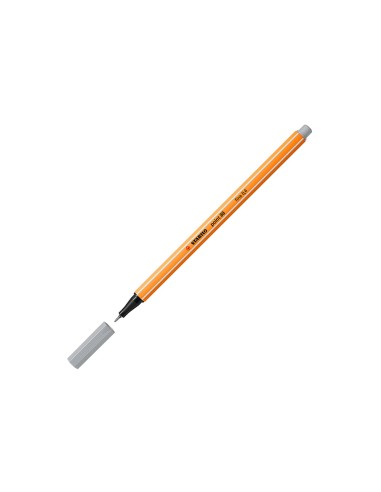 Rotulador stabilo punta de fib ra point 88 gris...