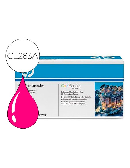 Toner hp color laserjet cp4025/cp4525 -ce263a- magenta 11.000 pags
