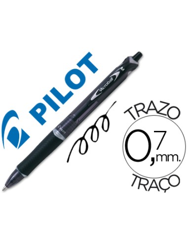 Boligrafo pilot acroball negro tinta aceite...