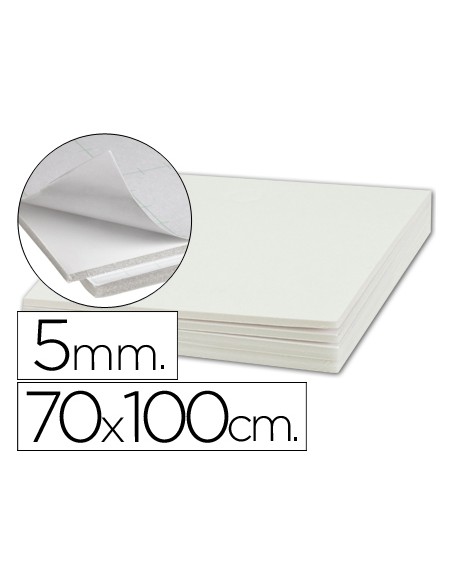 Carton pluma liderpapel blanco adhesivo 1 cara 70x100 cm espesor 5 mm