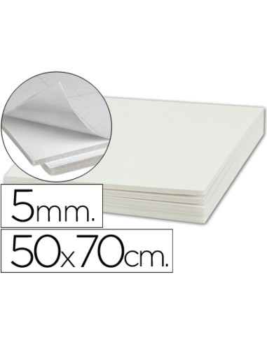 Carton pluma liderpapel blanco adhesivo 1 cara...