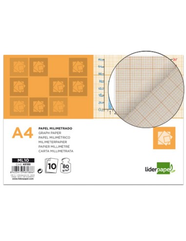 Papel dibujo liderpapel 210x297mm 80g/m2...