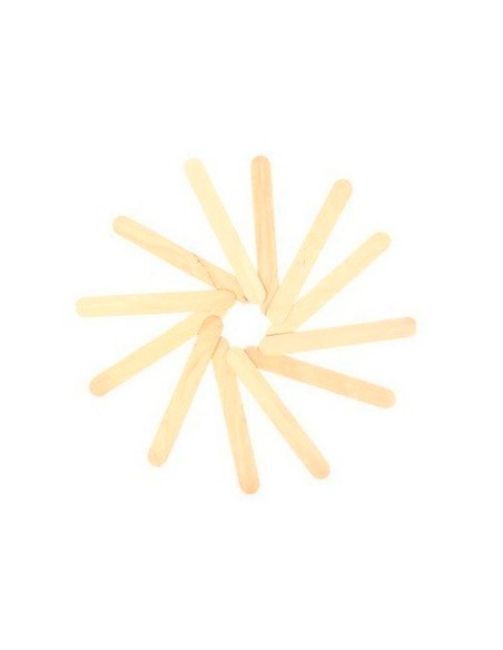 Palillo para manualidades liderpapel madera color natural 15x2 cm bolsa de 100 unidades