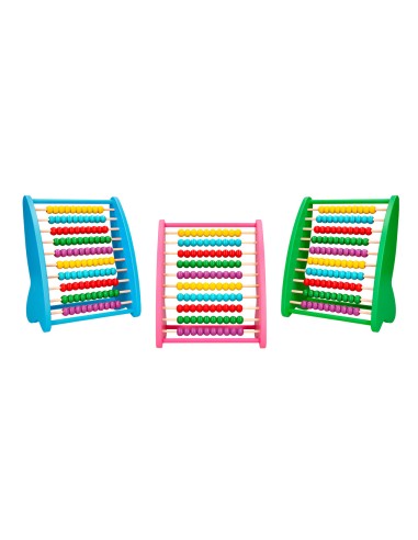 Abaco madera liderpapel 100 bolas colores...