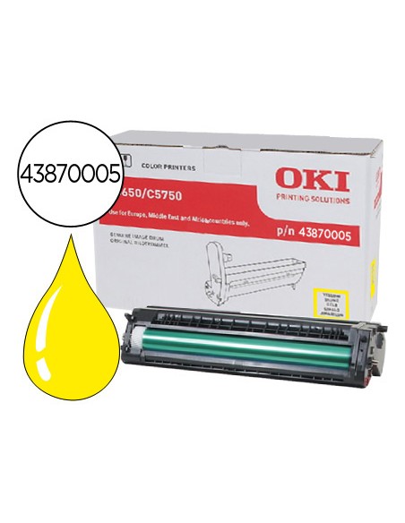Tambor oki c5650/5750 amarillo 20000 paginas