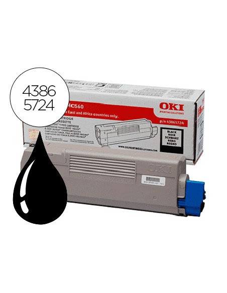 Toner oki c5850/5950/mc560 negro -8000pag- type c11