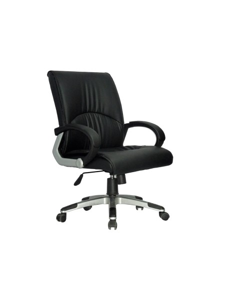Silla de direccion q-connect con respaldo medio regulable altura 900+85mm alto 500mm ancho y 500mm prof color negro