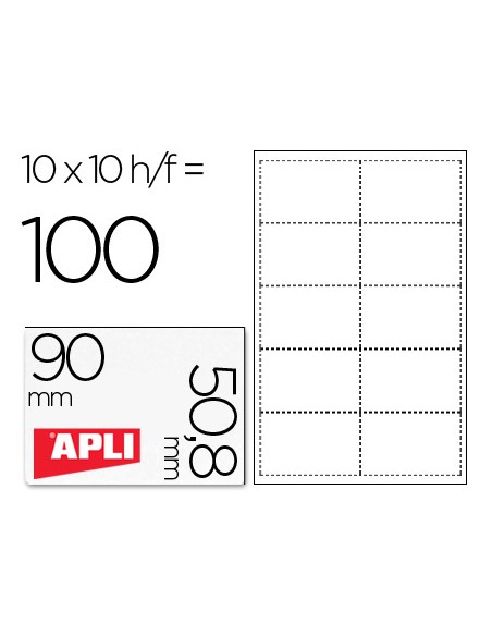 Tarjeta de visita apli microperforada 200 g acabado mate 90x50,8mm impresora ink-jet y laser