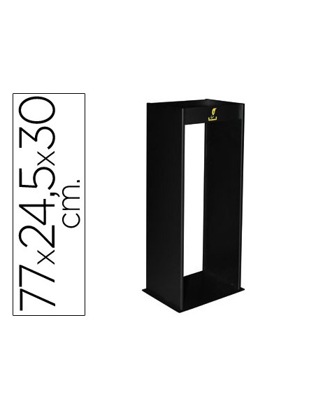 Cenicero metalico con rejilla para arena negro 77x24,5x30 cm