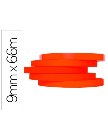 Cinta adhesiva q-connect 66 m x 9 mm roja para...