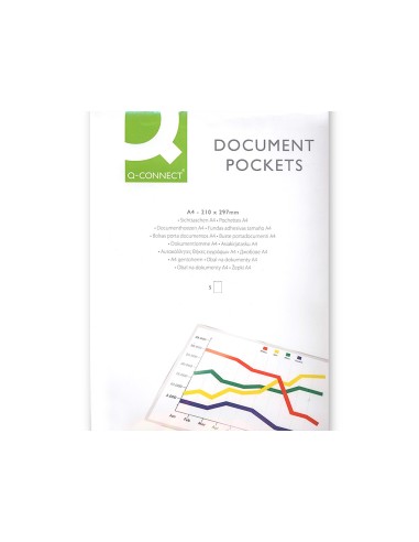 Funda autoadhesiva q-connect din a4 210x297mm...