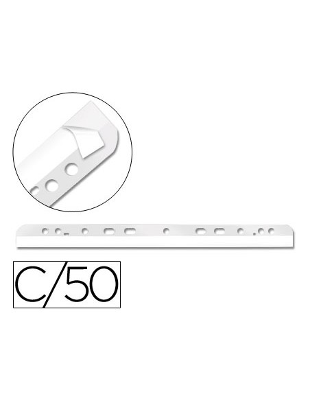 Tira multitaladro autoadhesiva q-connect para documentos a4 y a5 pack de 50 unidades