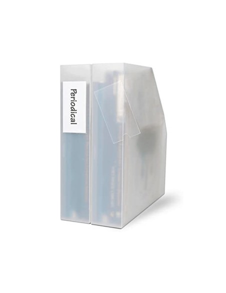 Funda autoadhesiva q-connect para lomo de carpeta 55x102mmpack de 6 unidades