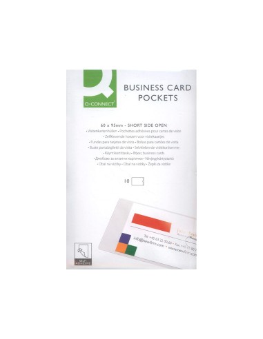 Funda autoadhesiva q-connect para tarjetas de...