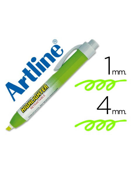 Rotulador artline clix fluorescente ek-63 verde punta biselada 4 mm