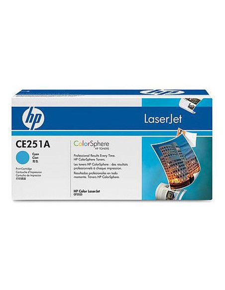 Toner hp laserjet color cp3525 cian 7.000 pag