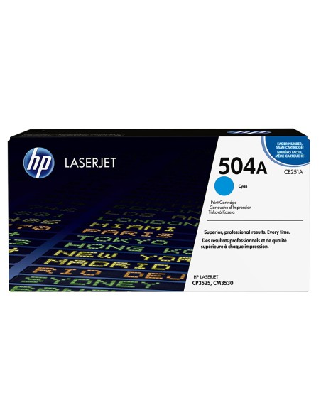 Toner hp laserjet color cp3525 cian 7.000 pag