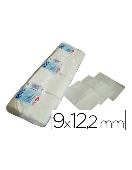 Servilleta mini gc blanca 9x12'2 cm 1 capa paquete de 400 unidades
