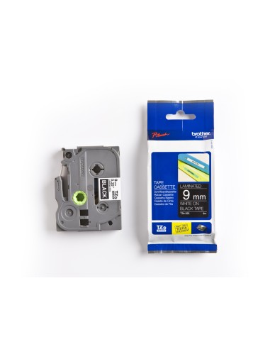 Cinta brother tze325 negro-blanco 9mm longitud 8 m