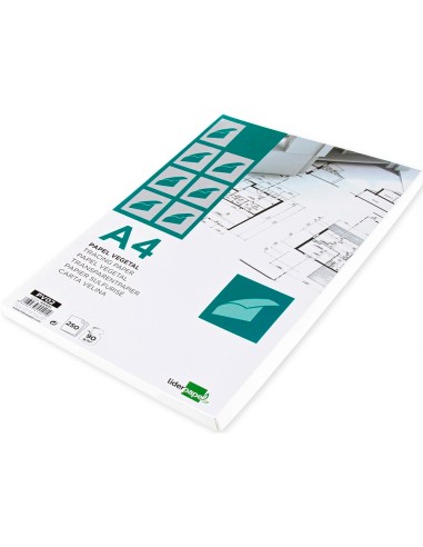 Papel vegetal liderpapel 90gr 210x297mm