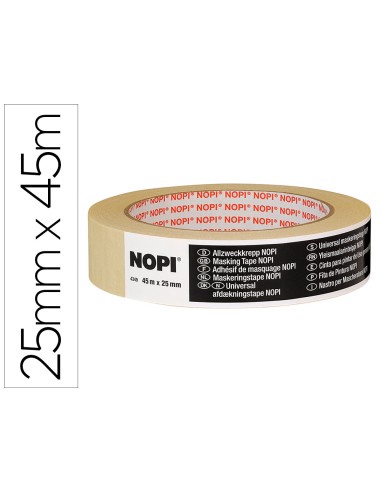 Cinta adhesiva tesa para pintar nopi 45 m x 25 mm