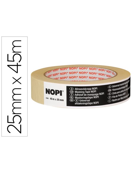Cinta adhesiva tesa para pintar nopi 45 m x 25 mm