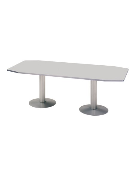 Mesa reunion meeting 3003at02 estructura gris tablero gris 220x100x72 cm