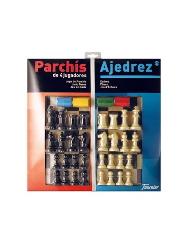 Parchis con ajedrez tablero grande 4 jugadores...