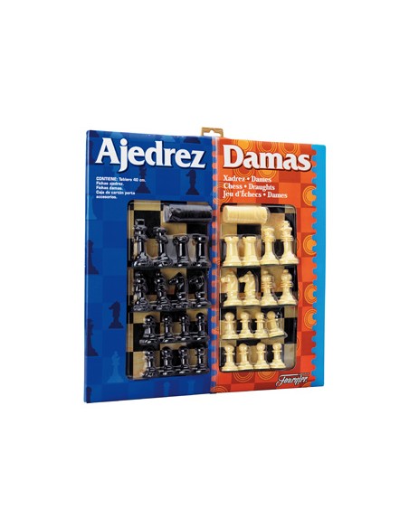 Ajedrez con damas tablero grande 41x40x4,6 cm