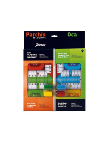 Parchis con oca tablero pequeño 42,5x33x4,45 cm