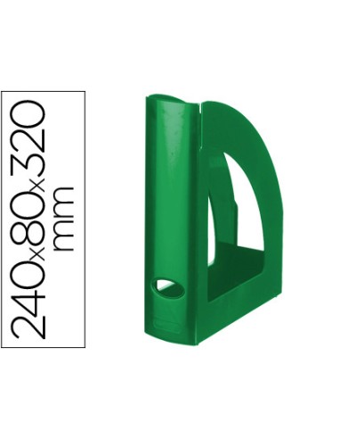 Revistero plastico q-connect verde opaco