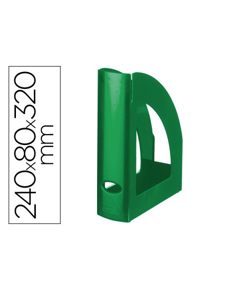 Revistero plastico q-connect verde opaco