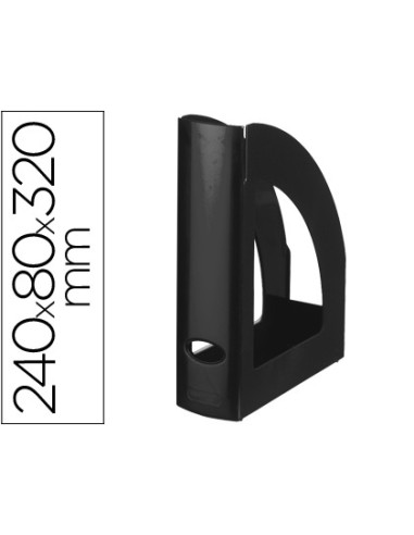 Revistero plastico q-connect negro opaco 100%...